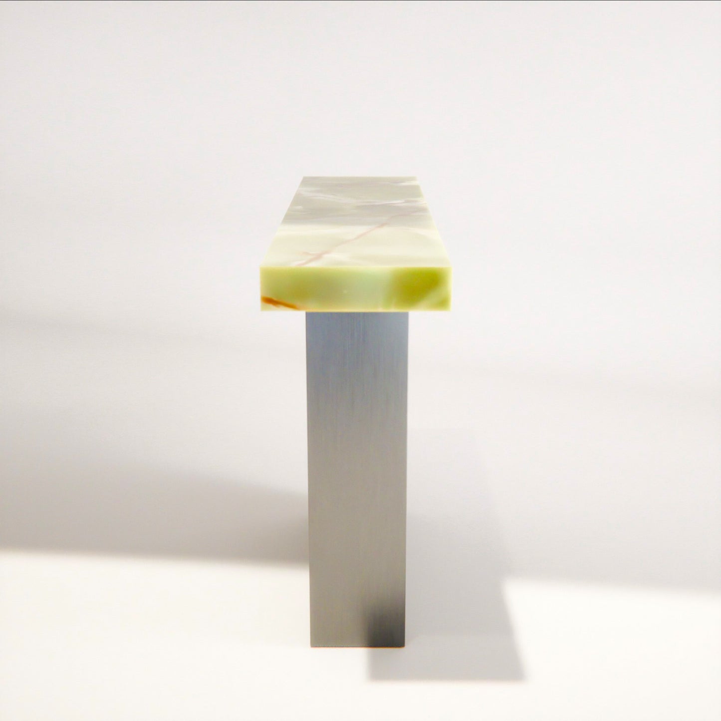 Brushed Stainless Steel / Green Onyx