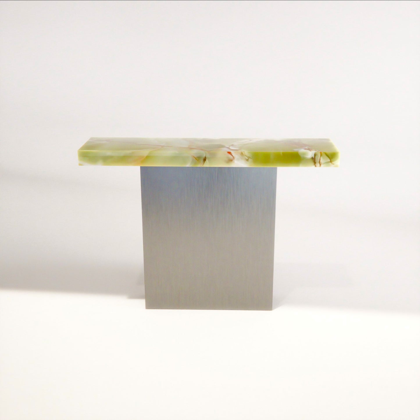 Brushed Stainless Steel / Green Onyx