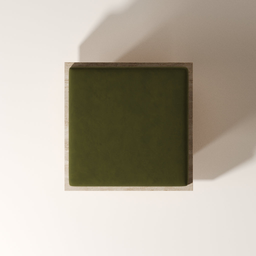 Travertine Vein Cut & Olive Green