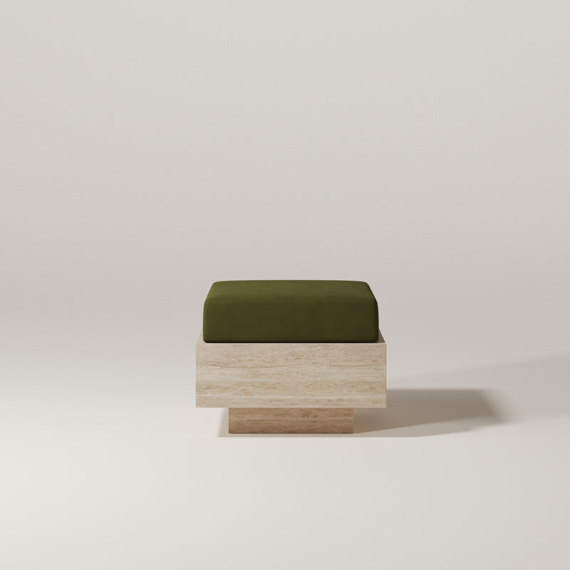 Travertine Vein Cut & Olive Green