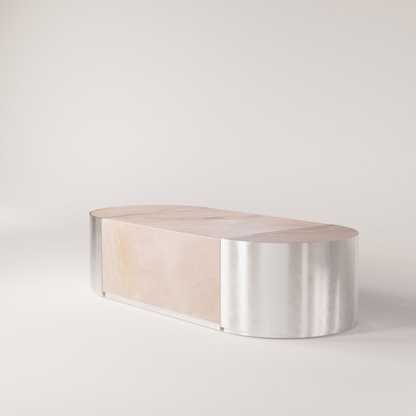 Mirror Stainless Steel / Pink Onyx