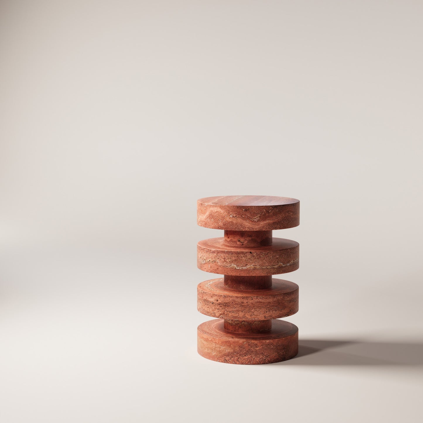 Red travertine