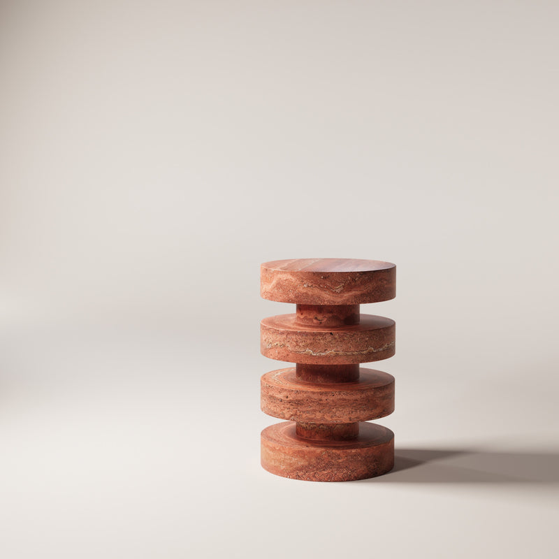 Red travertine