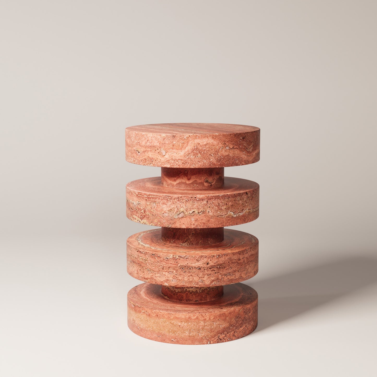 Red travertine