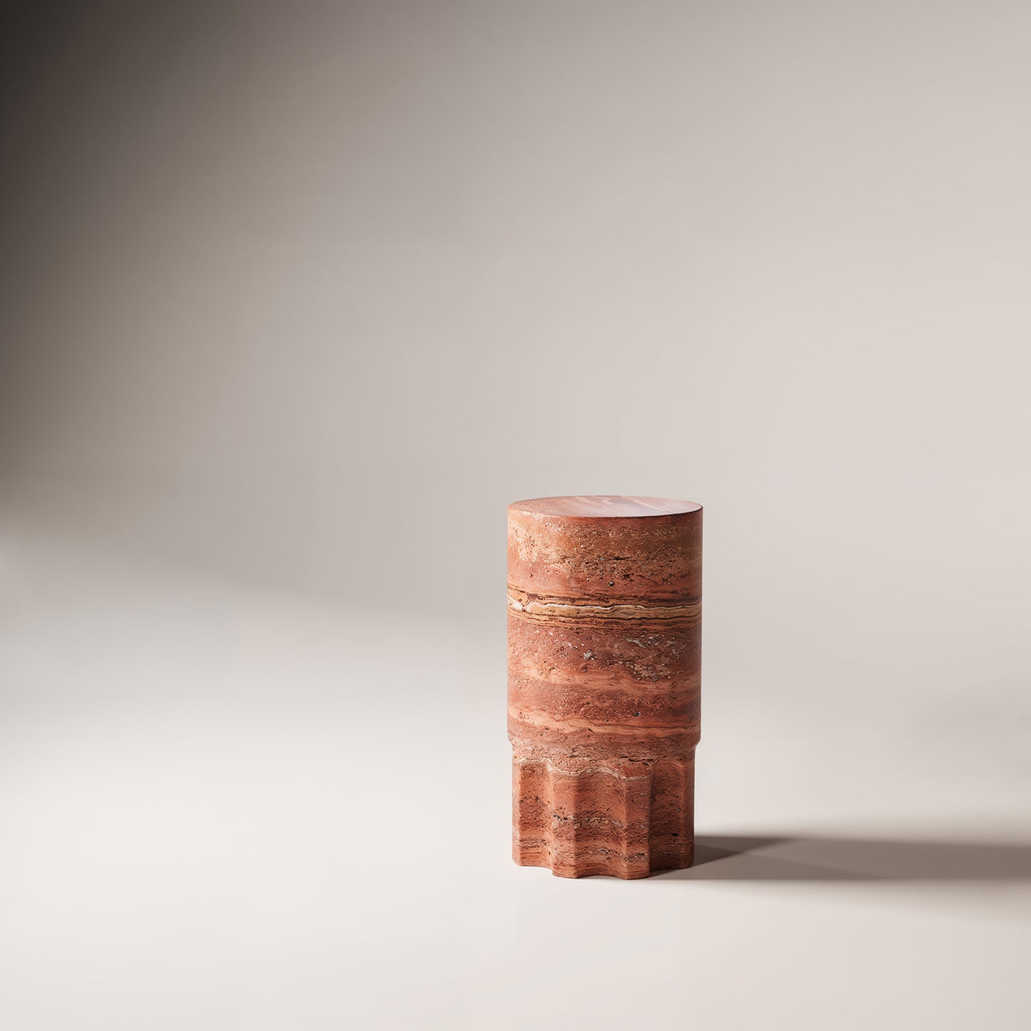 Red travertine
