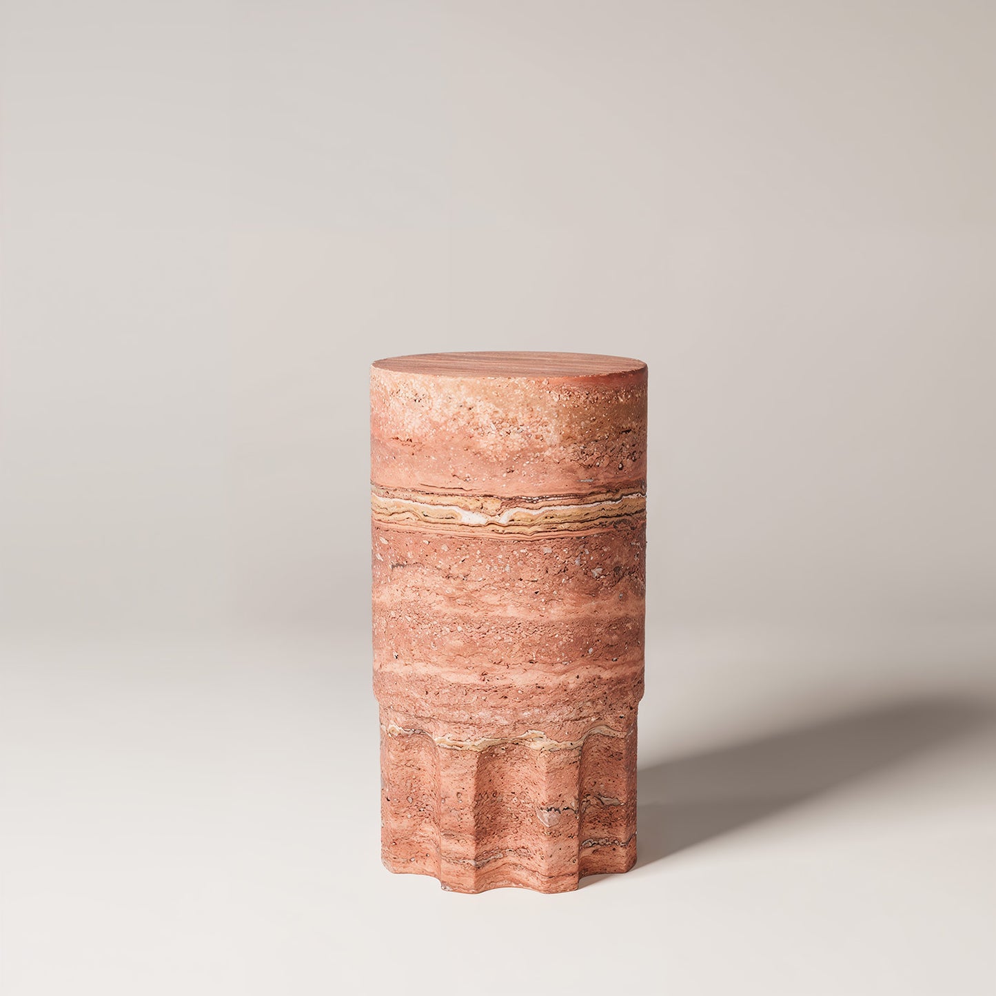 Red travertine