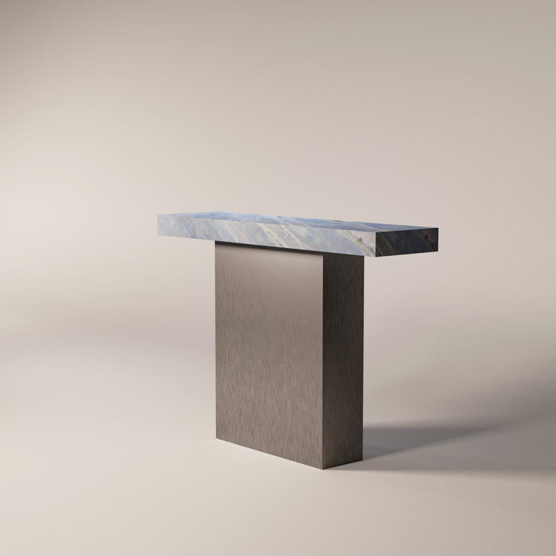 Brushed Stainless Steel / Blue Lumen