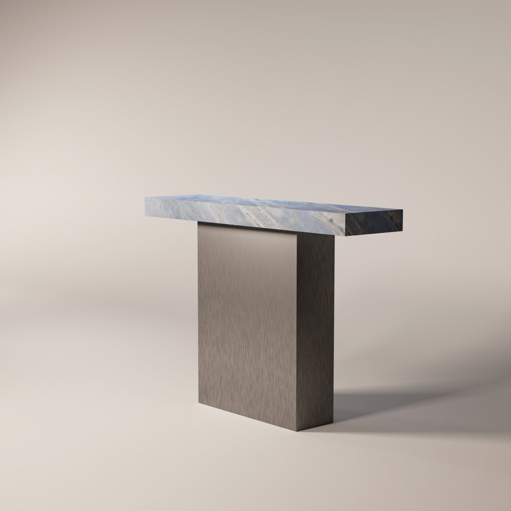 Brushed Stainless Steel / Blue Lumen