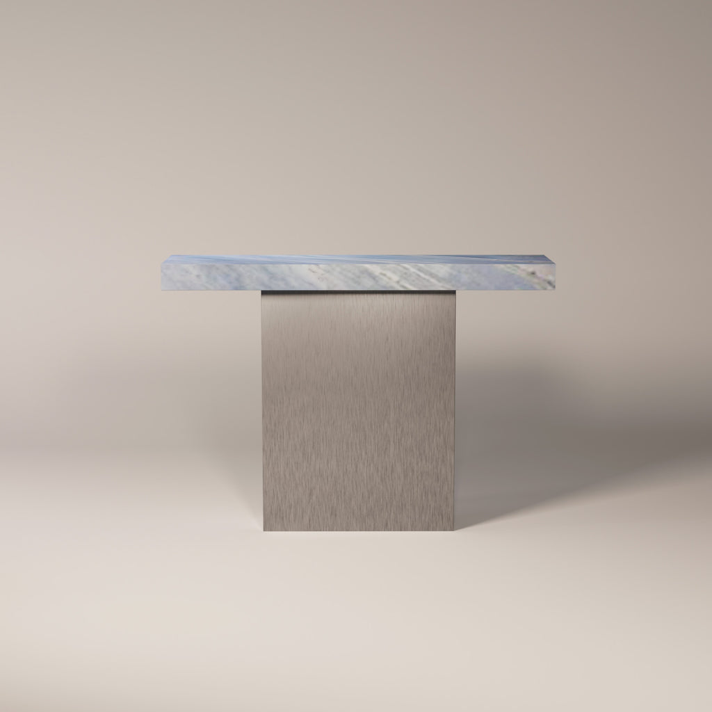 Brushed Stainless Steel / Blue Lumen