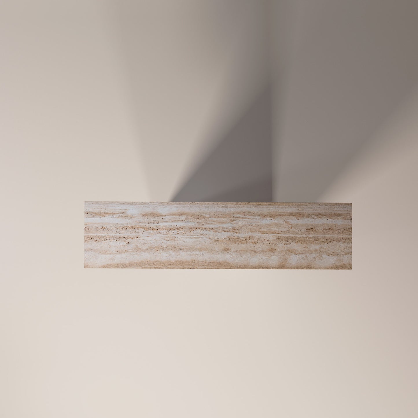 Brushed Stainless Steel / Travertine