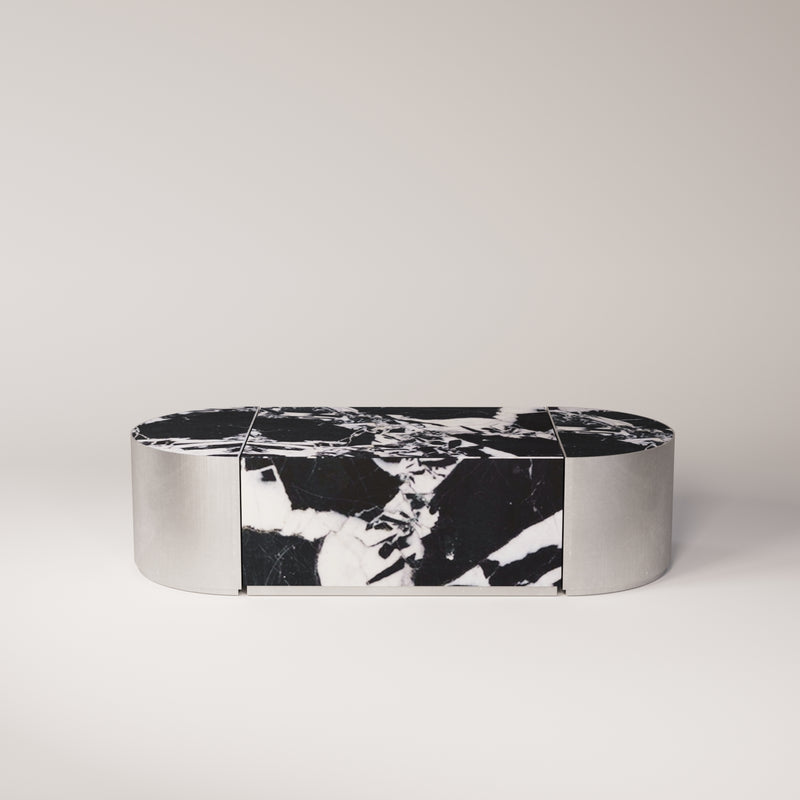 Mirror Stainless Steel / Noir Antique