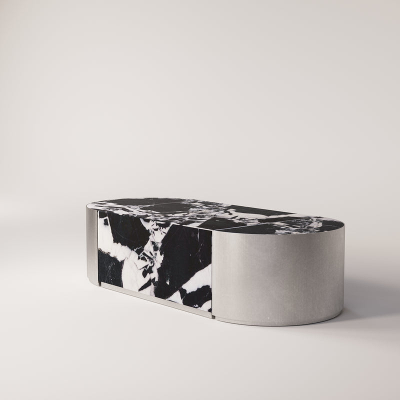 Mirror Stainless Steel / Noir Antique