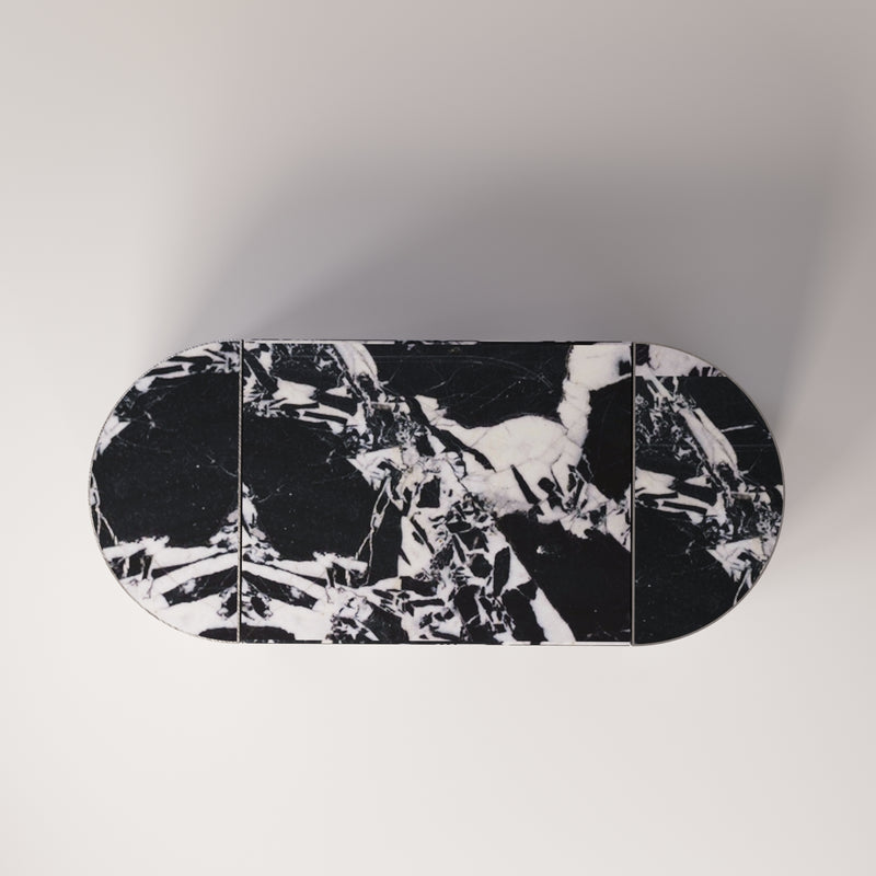 Mirror Stainless Steel / Noir Antique