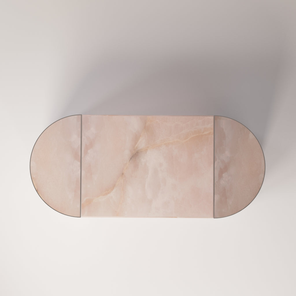 Mirror Stainless Steel / Pink Onyx