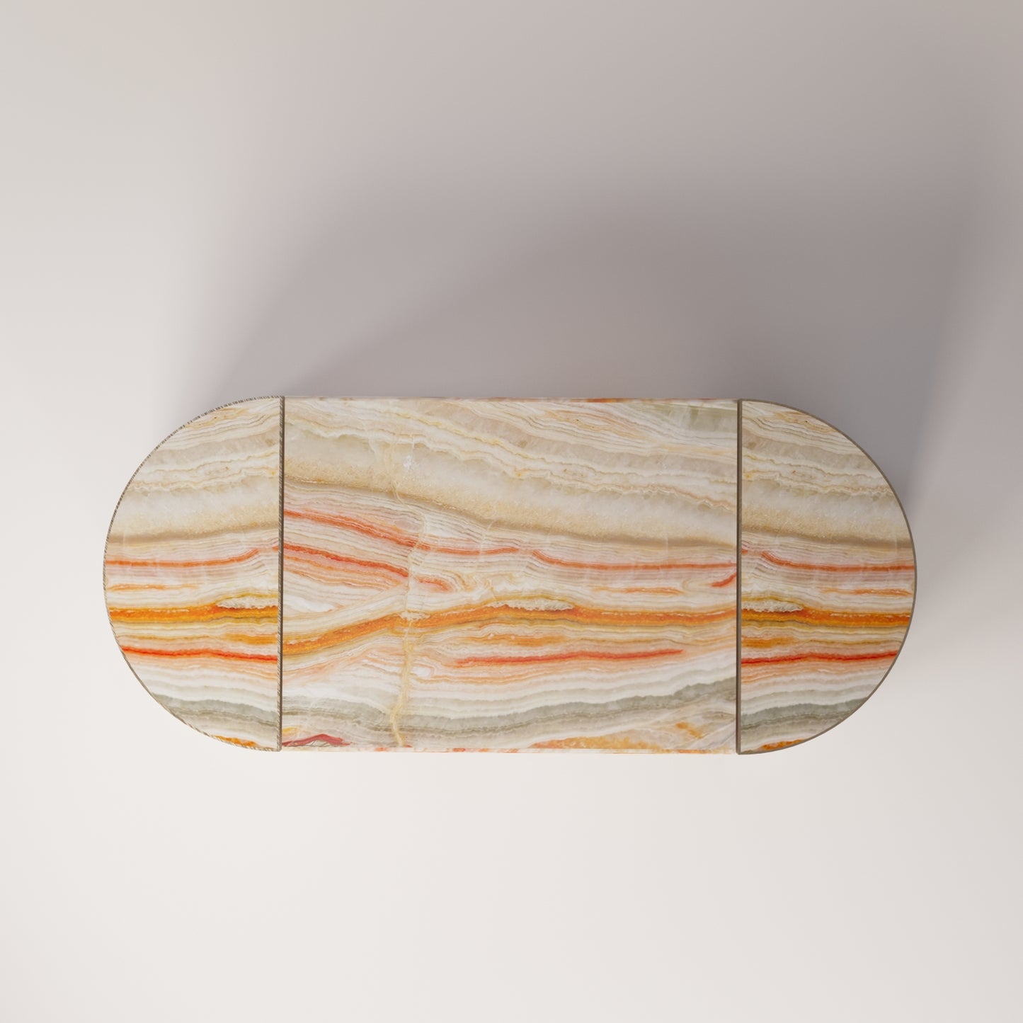 Brushed Gold Stainless Steel / Rainbow Onyx