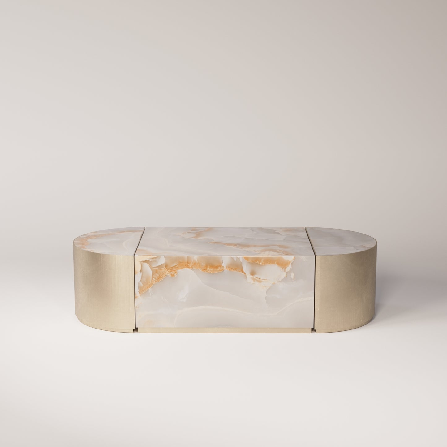 Brushed Gold Stainless Steel / White Onyx