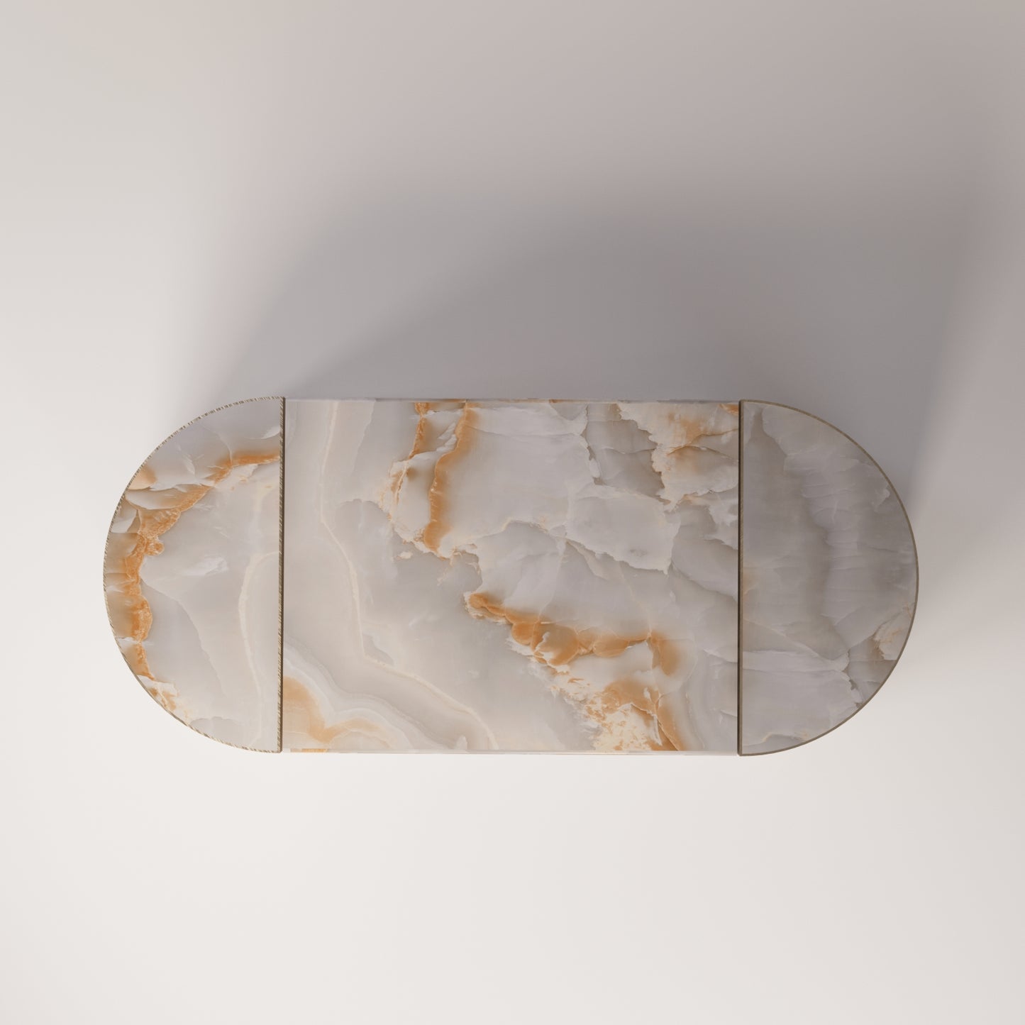 Brushed Gold Stainless Steel / White Onyx