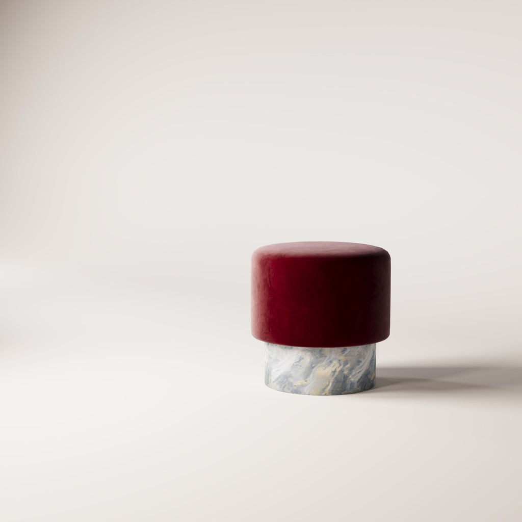 Blue Lumen & Dark Red Burgundy