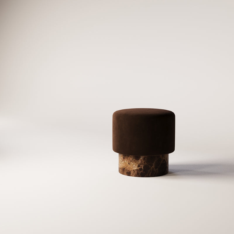 Dark Brown Emperador / Chocolate Brown Velvet