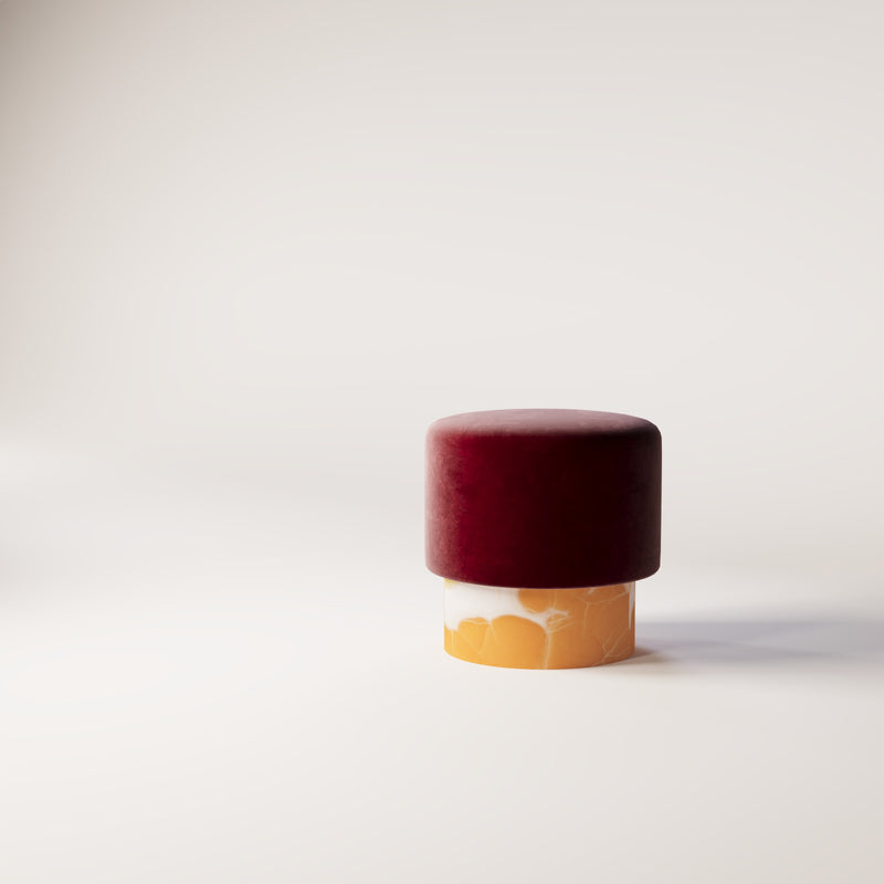 Orange Onyx & Dark Red Burgundy