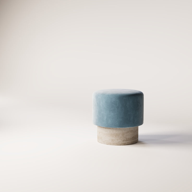 Travertine Vein Cut & Sky Blue