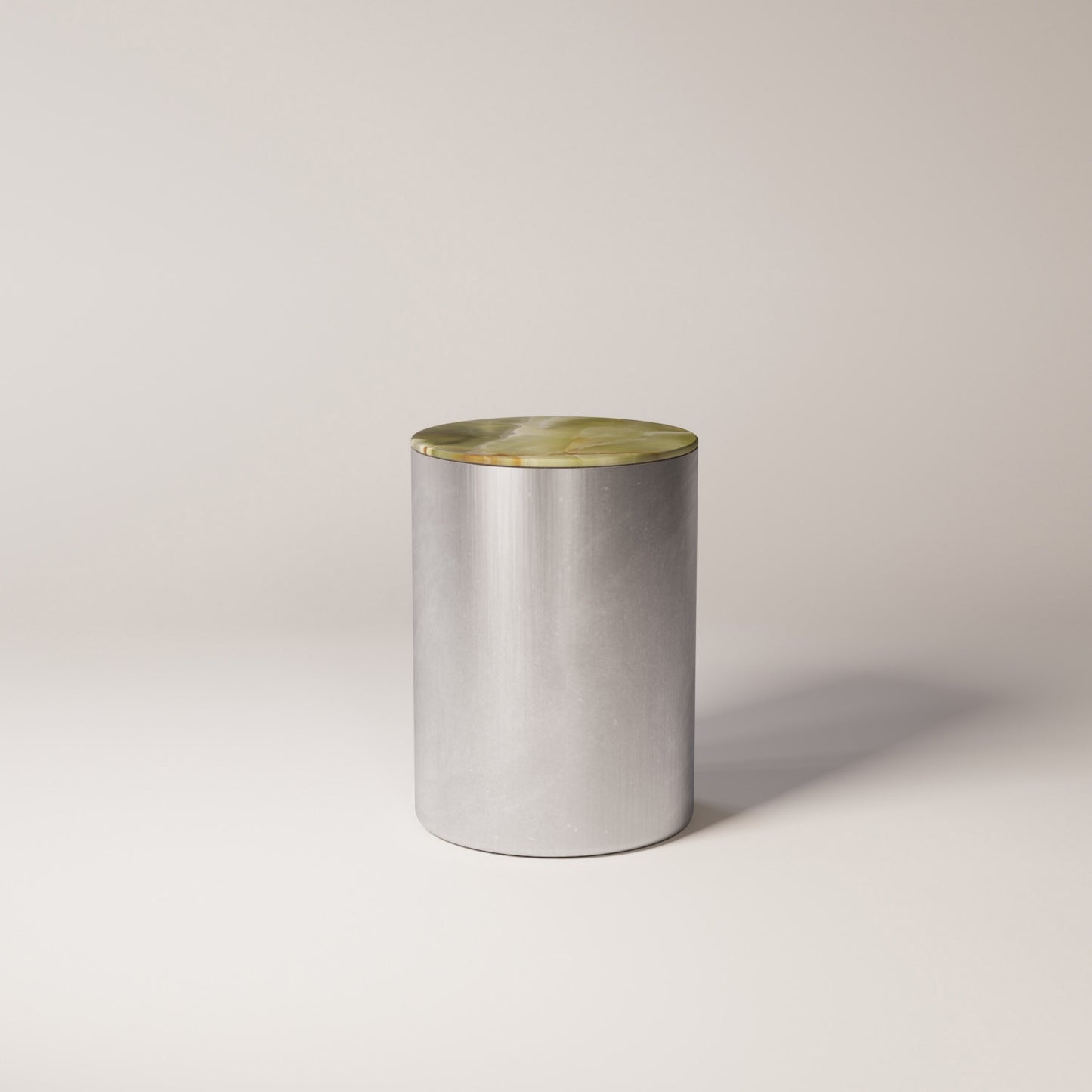 Brushed Stainless Steel / Green Onyx