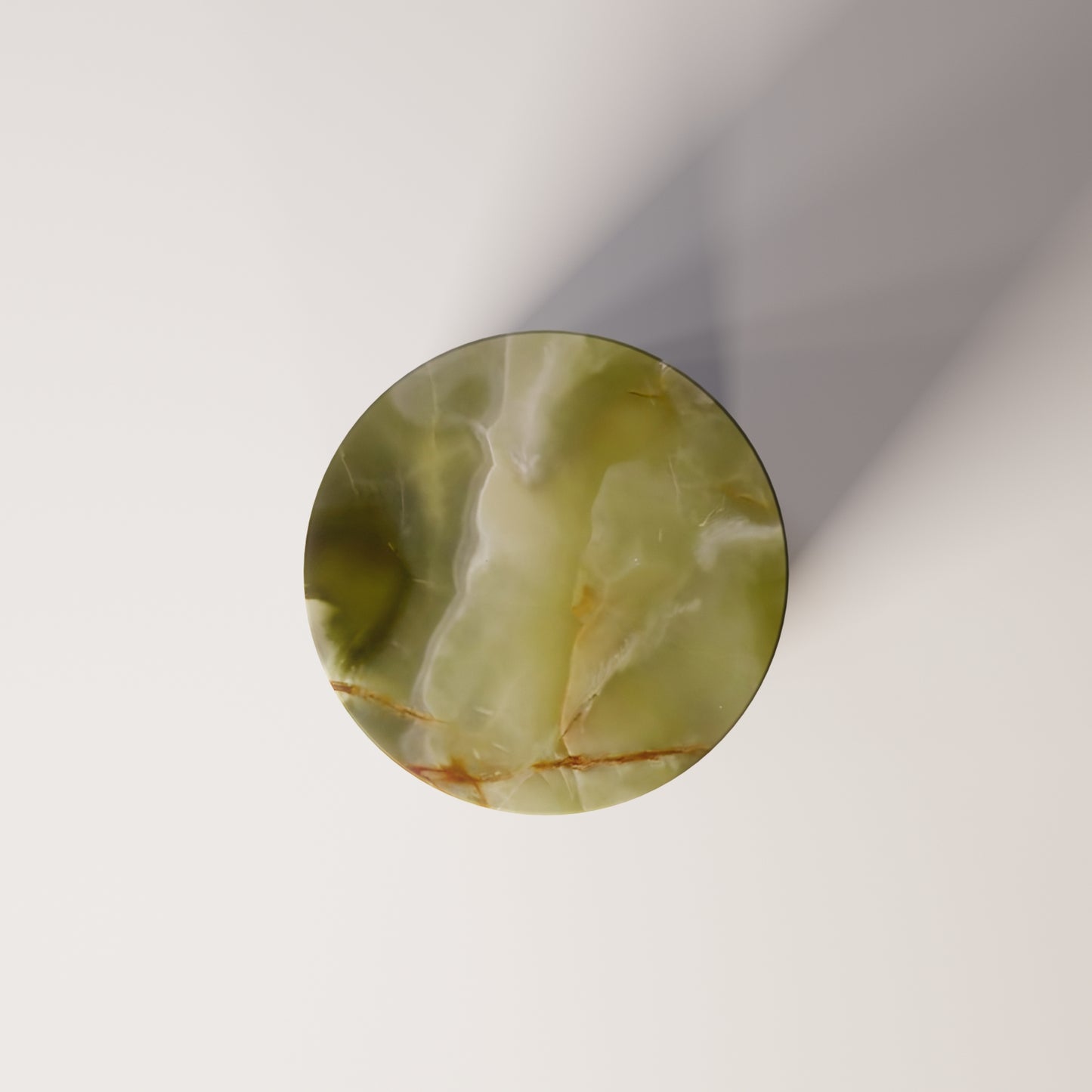 Brushed Stainless Steel / Green Onyx