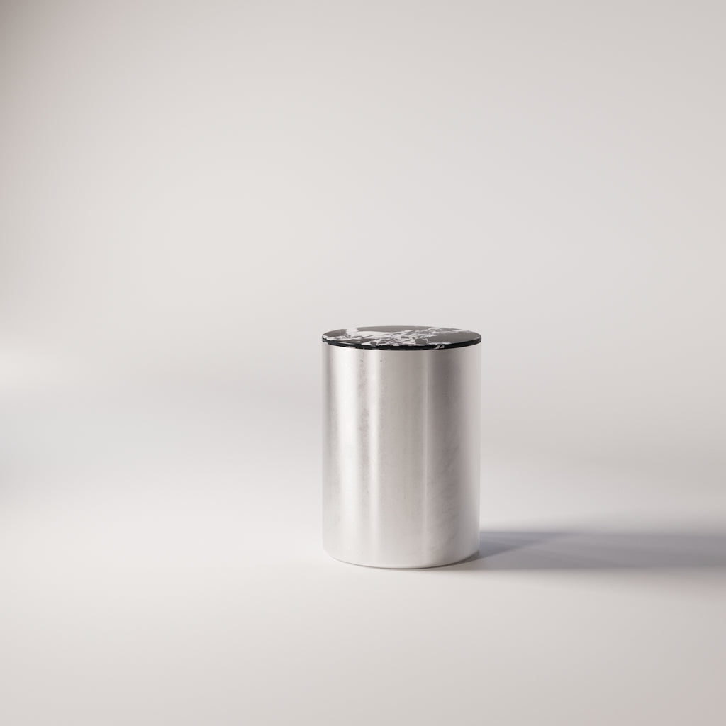 Mirror Stainless Steel / Noir Antique