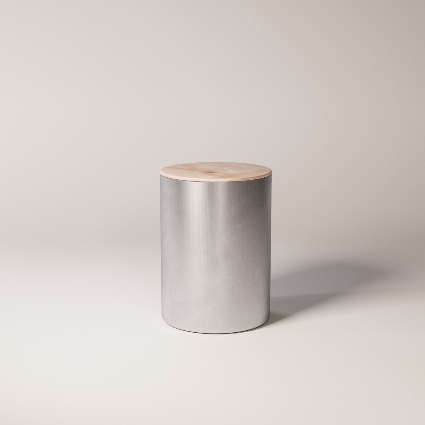 Brushed Stainless Steel / Pink Onyx