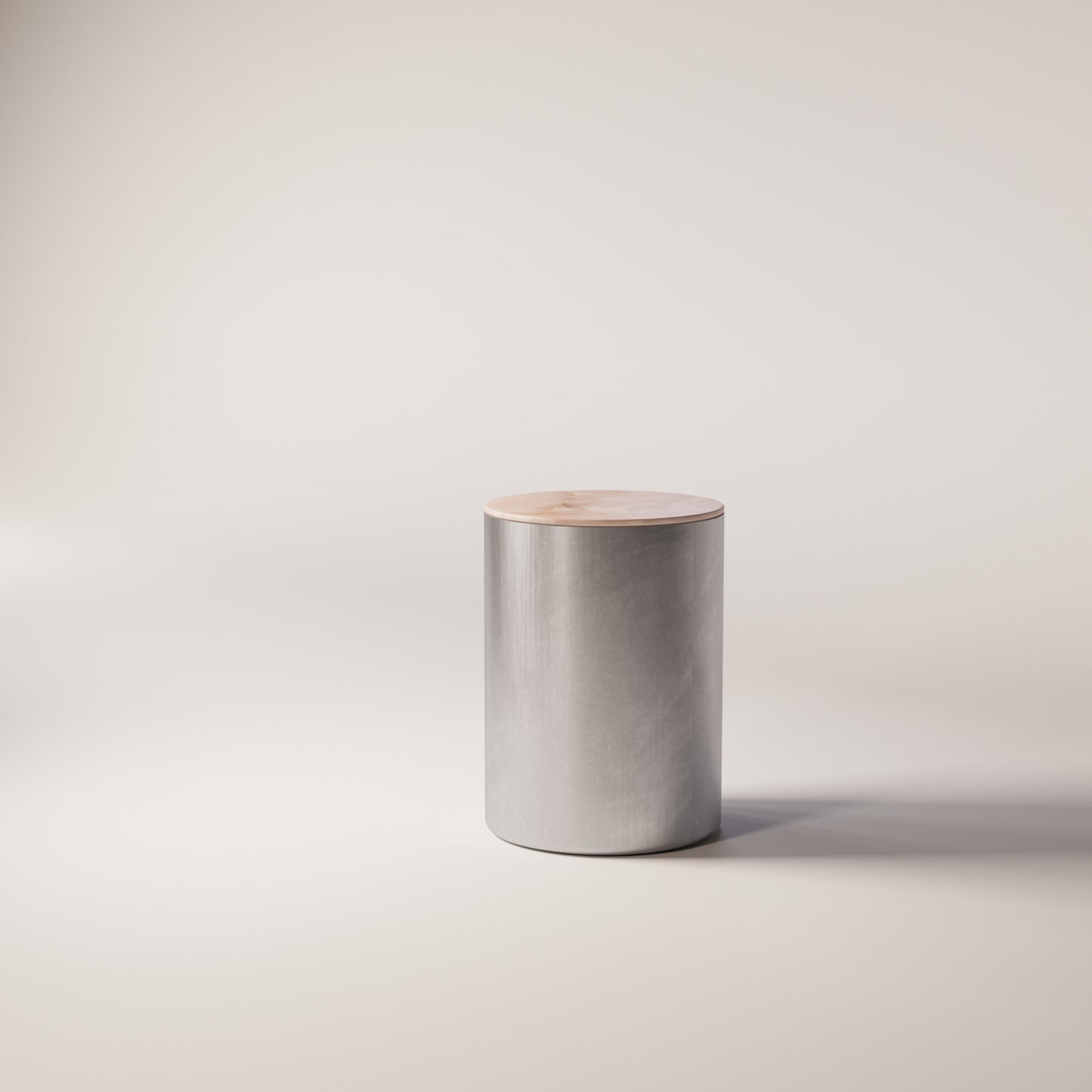 Brushed Stainless Steel / Pink Onyx